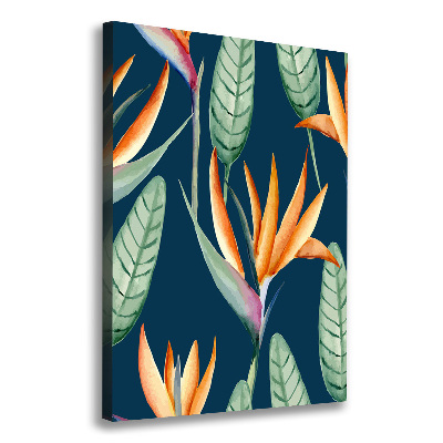 Fotografía en lienzo vertical Strelitzia reginae