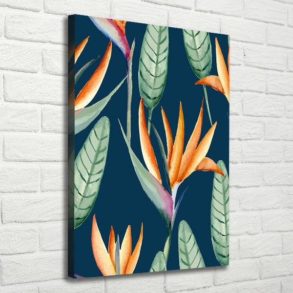 Fotografía en lienzo vertical Strelitzia reginae
