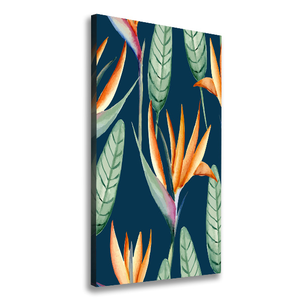 Fotografía en lienzo vertical Strelitzia reginae
