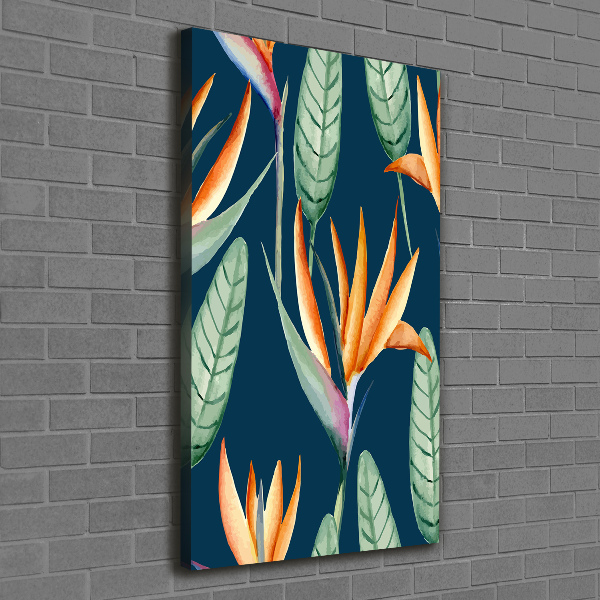 Fotografía en lienzo vertical Strelitzia reginae