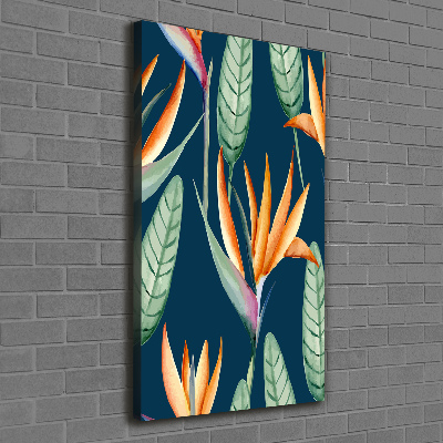 Fotografía en lienzo vertical Strelitzia reginae