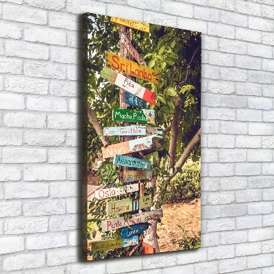 Fotografía en lienzo vertical Señalizar