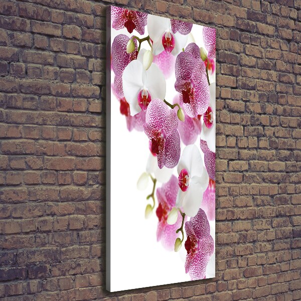 Cuadro canvas decorativo para salón vertical Orquídea