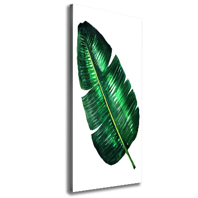 Cuadro canvas decorativo para salón vertical Hoja de plátano