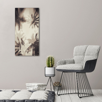 Impresión en lienzo vertical palmeras