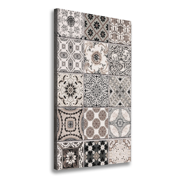 Cuadro canvas decorativo para salón vertical Azulejos de cerámica