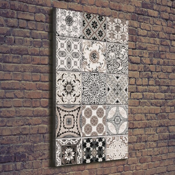 Cuadro canvas decorativo para salón vertical Azulejos de cerámica