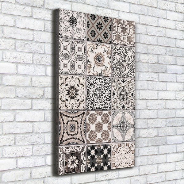 Cuadro canvas decorativo para salón vertical Azulejos de cerámica