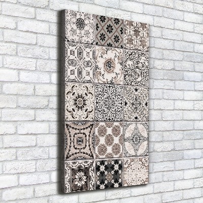 Cuadro canvas decorativo para salón vertical Azulejos de cerámica