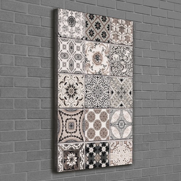 Cuadro canvas decorativo para salón vertical Azulejos de cerámica