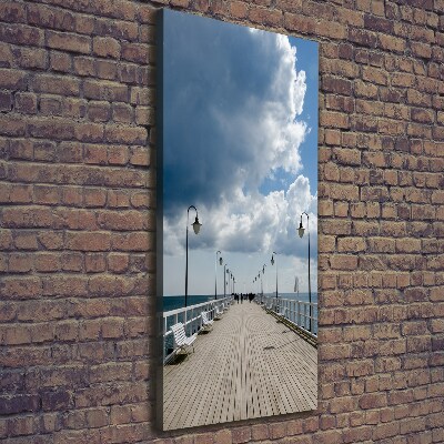 Fotografía en lienzo vertical Muelle en Orłowo