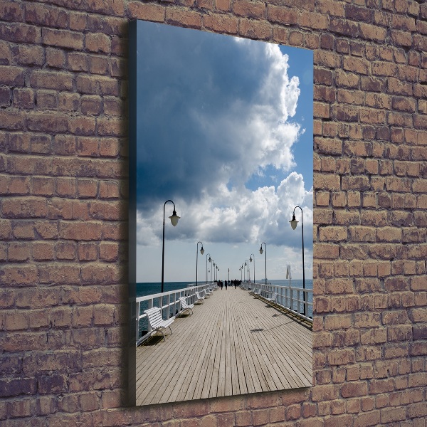 Fotografía en lienzo vertical Muelle en Orłowo