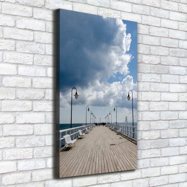 Fotografía en lienzo vertical Muelle en Orłowo