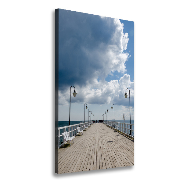 Fotografía en lienzo vertical Muelle en Orłowo
