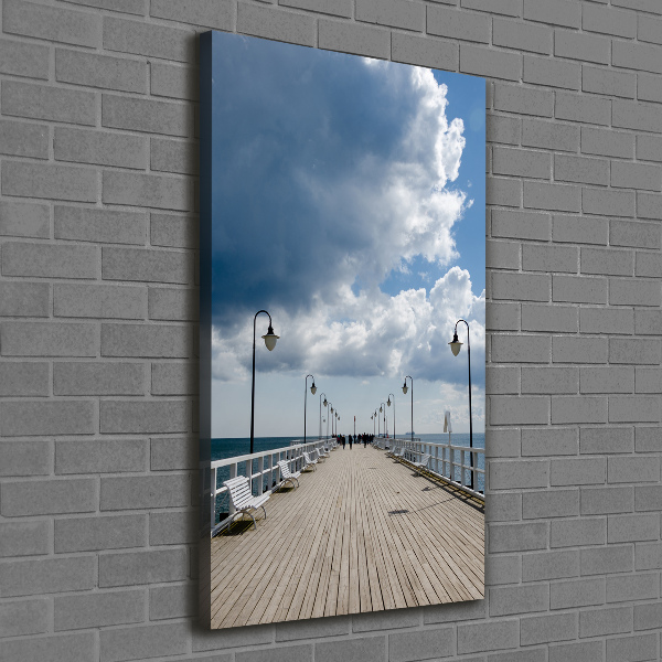 Fotografía en lienzo vertical Muelle en Orłowo