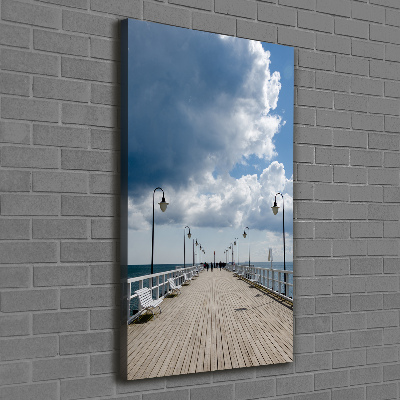 Fotografía en lienzo vertical Muelle en Orłowo