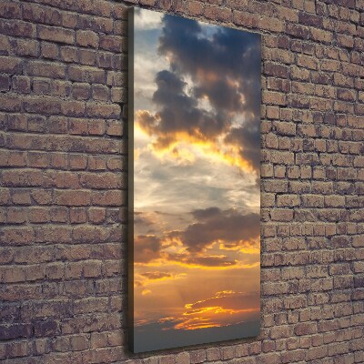 Cuadro canvas decorativo para salón vertical Cielo del atardecer