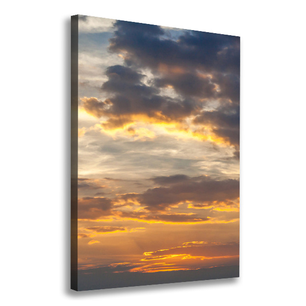 Cuadro canvas decorativo para salón vertical Cielo del atardecer