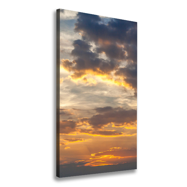 Cuadro canvas decorativo para salón vertical Cielo del atardecer