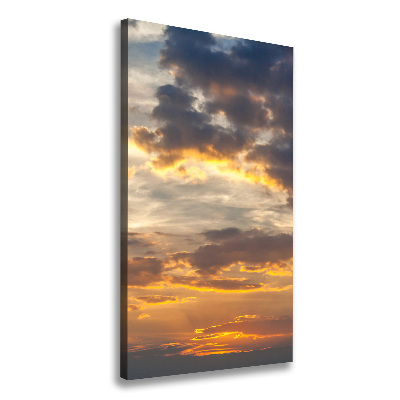 Cuadro canvas decorativo para salón vertical Cielo del atardecer
