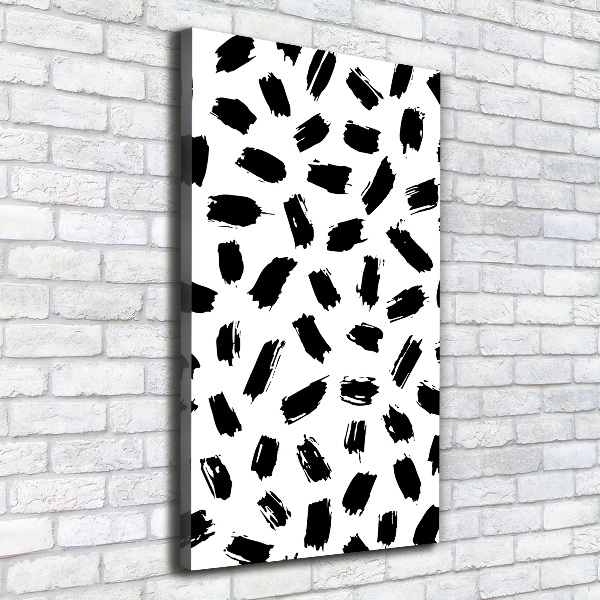 Fotografía en lienzo vertical Manchas blancas y negras