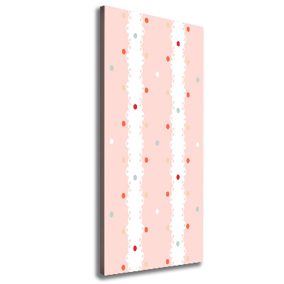 Cuadro moderno en lienzo resistente uv vertical Fondo de puntos de colores