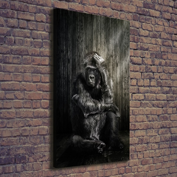 Impresión en lienzo vertical Gorila