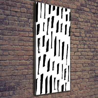 Fotografía en lienzo vertical Manchas blancas y negras