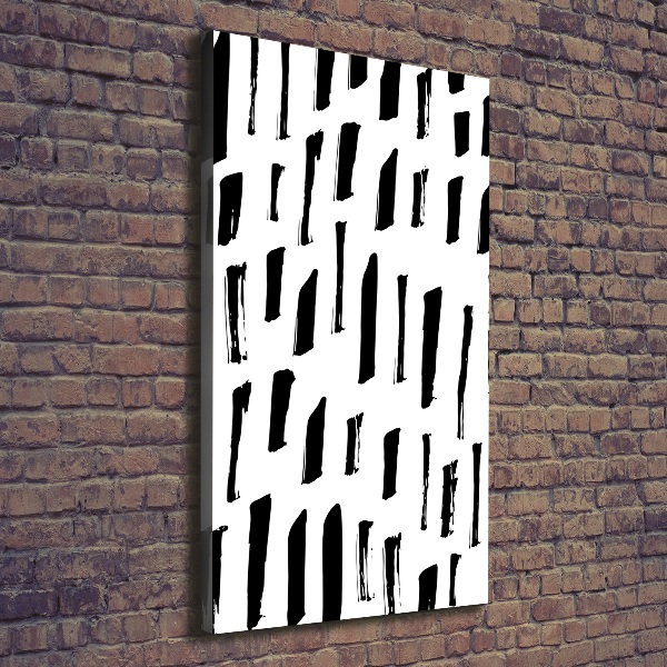 Fotografía en lienzo vertical Manchas blancas y negras