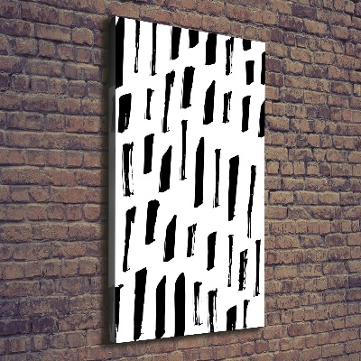 Fotografía en lienzo vertical Manchas blancas y negras