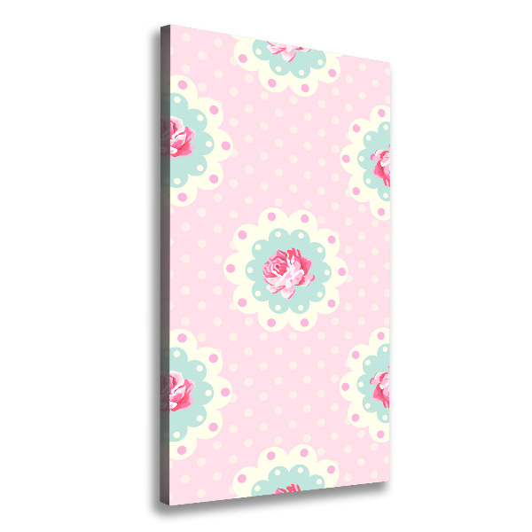 Fotografía en lienzo vertical Rosas