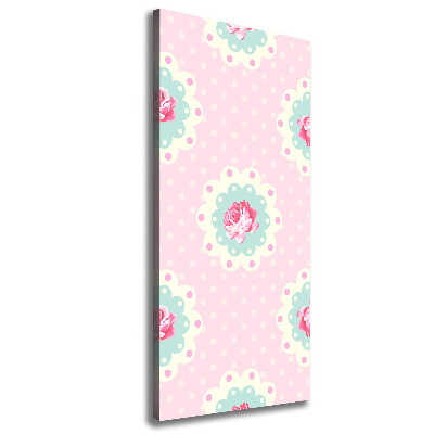 Fotografía en lienzo vertical Rosas