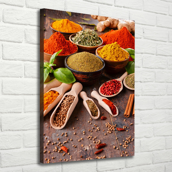Fotografía en lienzo vertical Especias