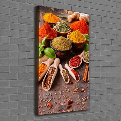 Fotografía en lienzo vertical Especias