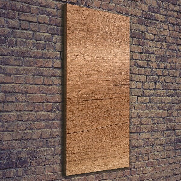 Cuadro canvas decorativo para salón vertical Fondo de madera