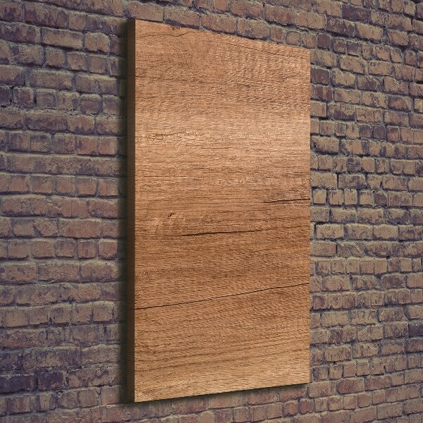 Cuadro canvas decorativo para salón vertical Fondo de madera