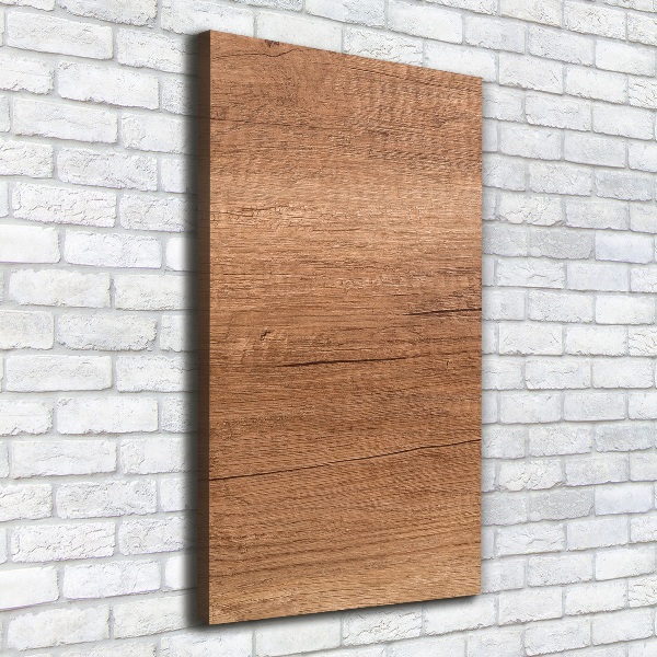 Cuadro canvas decorativo para salón vertical Fondo de madera