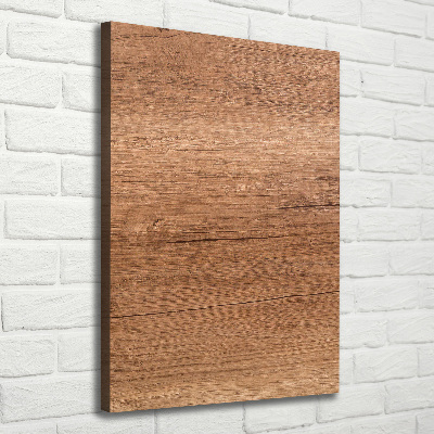 Cuadro canvas decorativo para salón vertical Fondo de madera