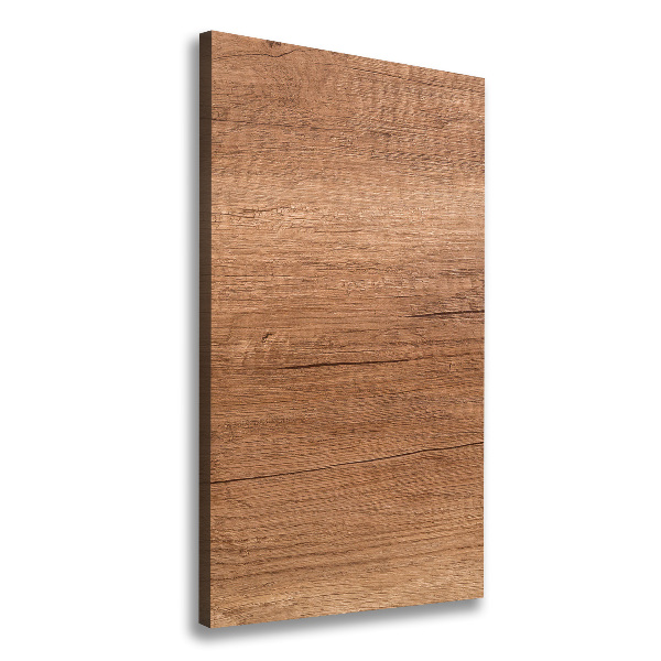 Cuadro canvas decorativo para salón vertical Fondo de madera
