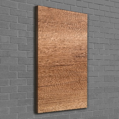 Cuadro canvas decorativo para salón vertical Fondo de madera