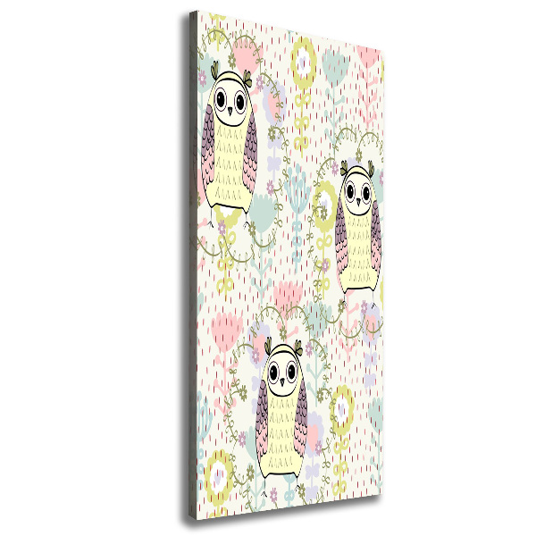 Impresión en lienzo vertical Búhos