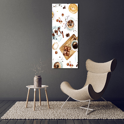 Cuadro canvas decorativo para salón vertical Desayuno