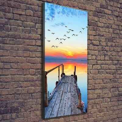 Fotografía en lienzo vertical Muelle de madera