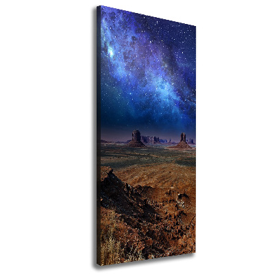 Cuadro moderno en lienzo resistente uv vertical Cielo estrellado