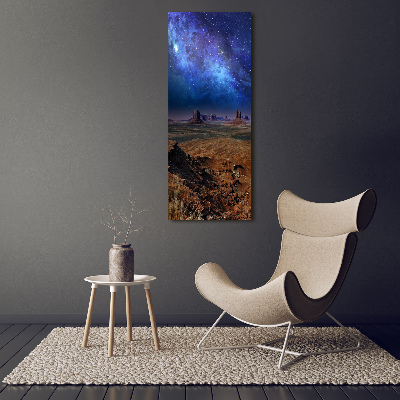 Cuadro moderno en lienzo resistente uv vertical Cielo estrellado