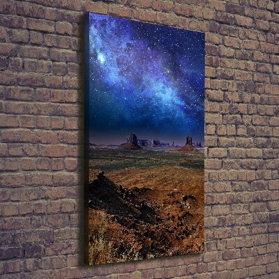 Cuadro moderno en lienzo resistente uv vertical Cielo estrellado