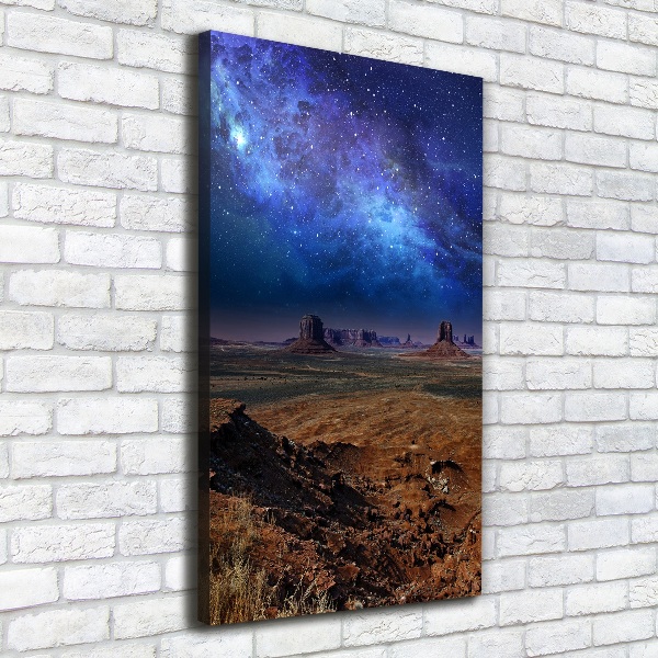 Cuadro moderno en lienzo resistente uv vertical Cielo estrellado