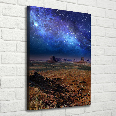 Cuadro moderno en lienzo resistente uv vertical Cielo estrellado