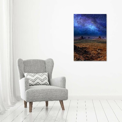 Cuadro moderno en lienzo resistente uv vertical Cielo estrellado