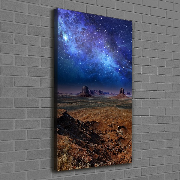 Cuadro moderno en lienzo resistente uv vertical Cielo estrellado